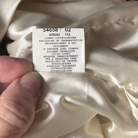 Vintage Jessica McClintock Short Ivory Dress Size 12 ,Court House Wedding Dress - Picture 9 of 16